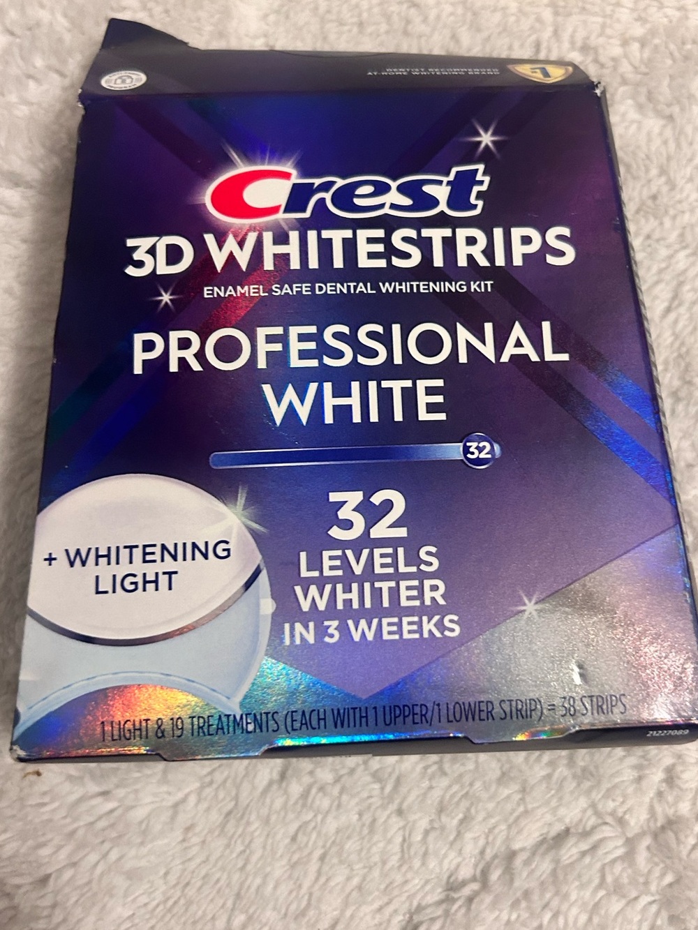 Crest Teeth Whitening Strips - Purple and Blue Packaging